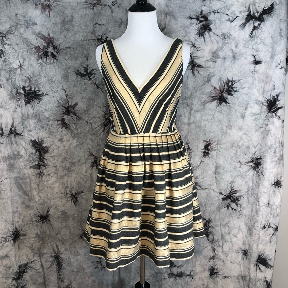 NWOT JCrew gold fit and flare dress